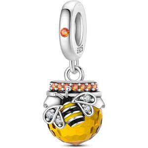 Charming Honey Pot Pendant Cool 925 Sterling Silver Charms Hypoallergenic Beads